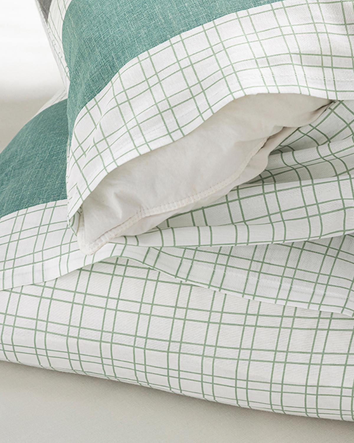 Bold Line Кълъфка За Възглавница 2Бр., Лесно За Гладене, Зелено, 50 X 70 Cm