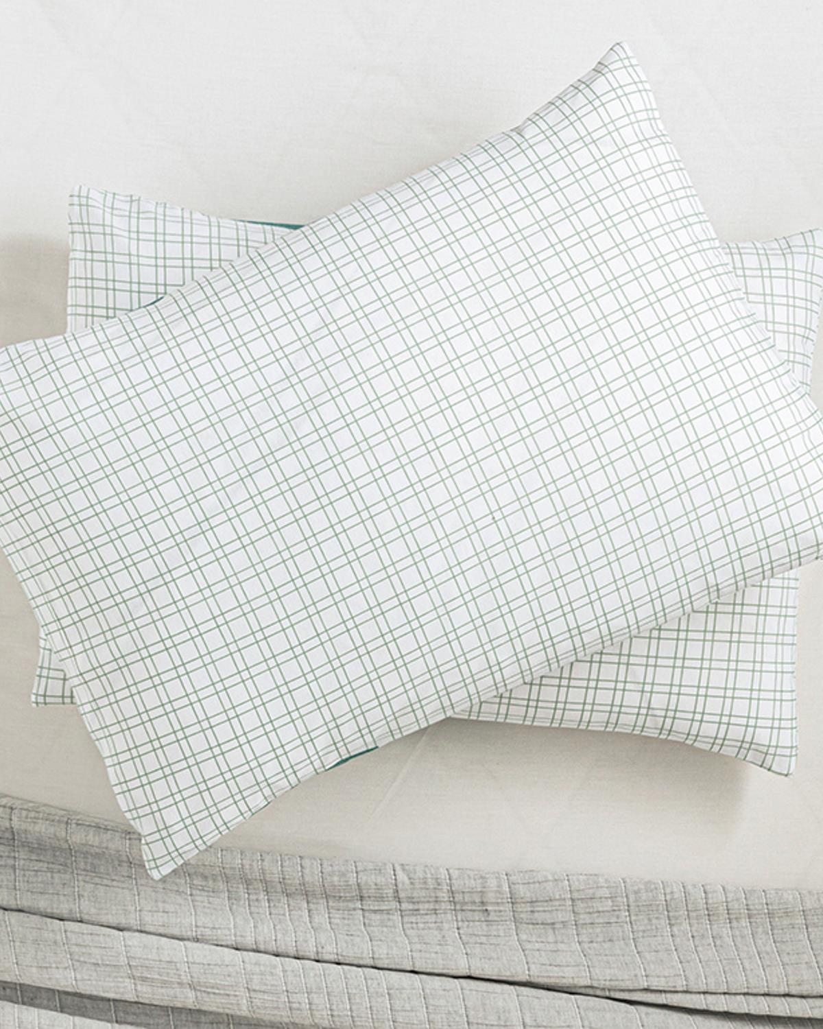 Bold Line Кълъфка За Възглавница 2Бр., Лесно За Гладене, Зелено, 50 X 70 Cm