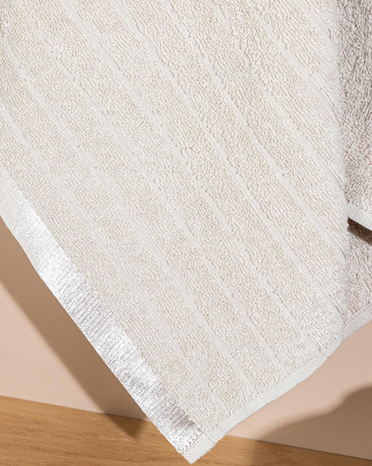 Bold Stripe Кърпа За Лице Нищелков 50x80 см Бежов
