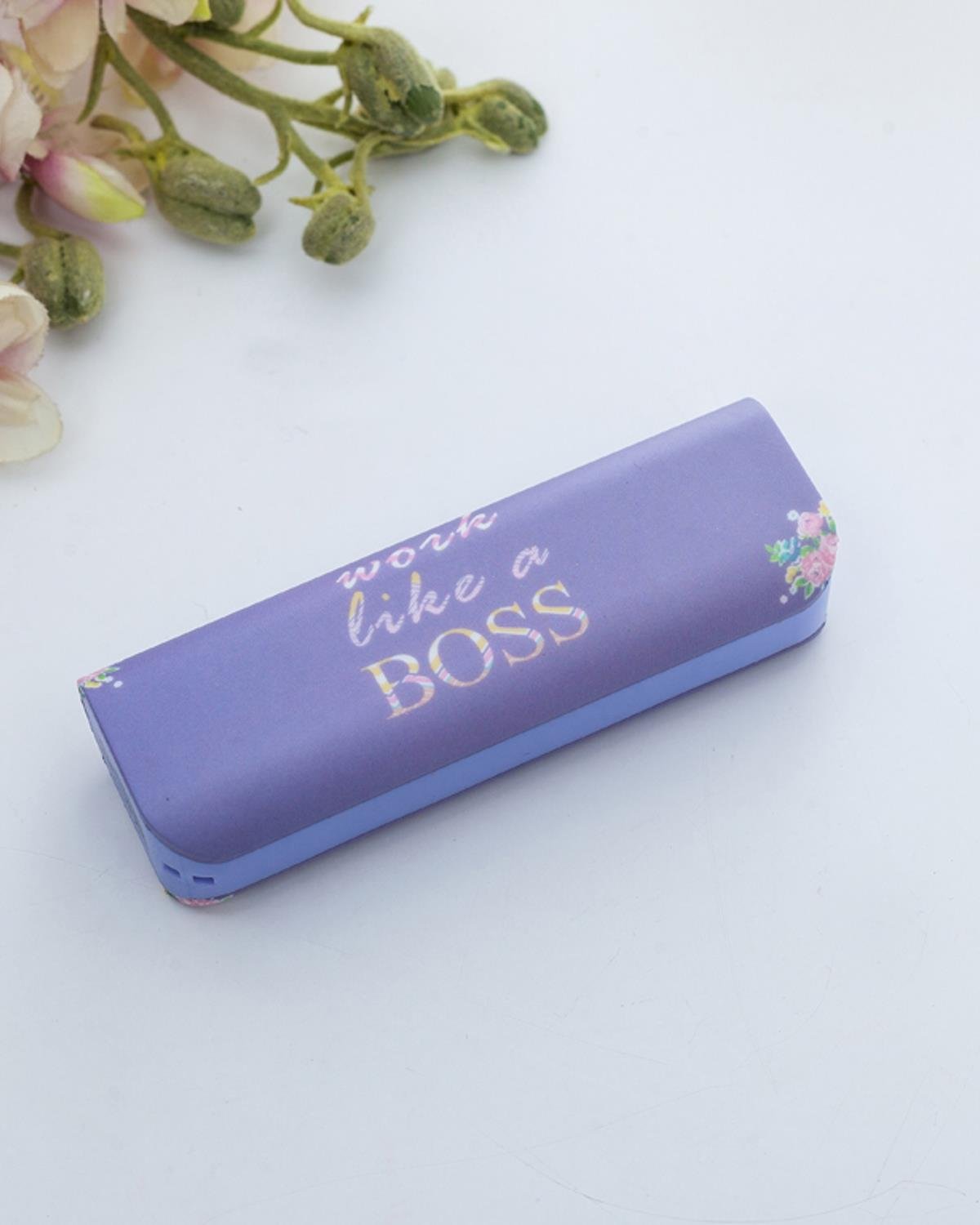 Boss Преносимо Зарядно Устройство С декорация С декорация 9x3 cm Лилав