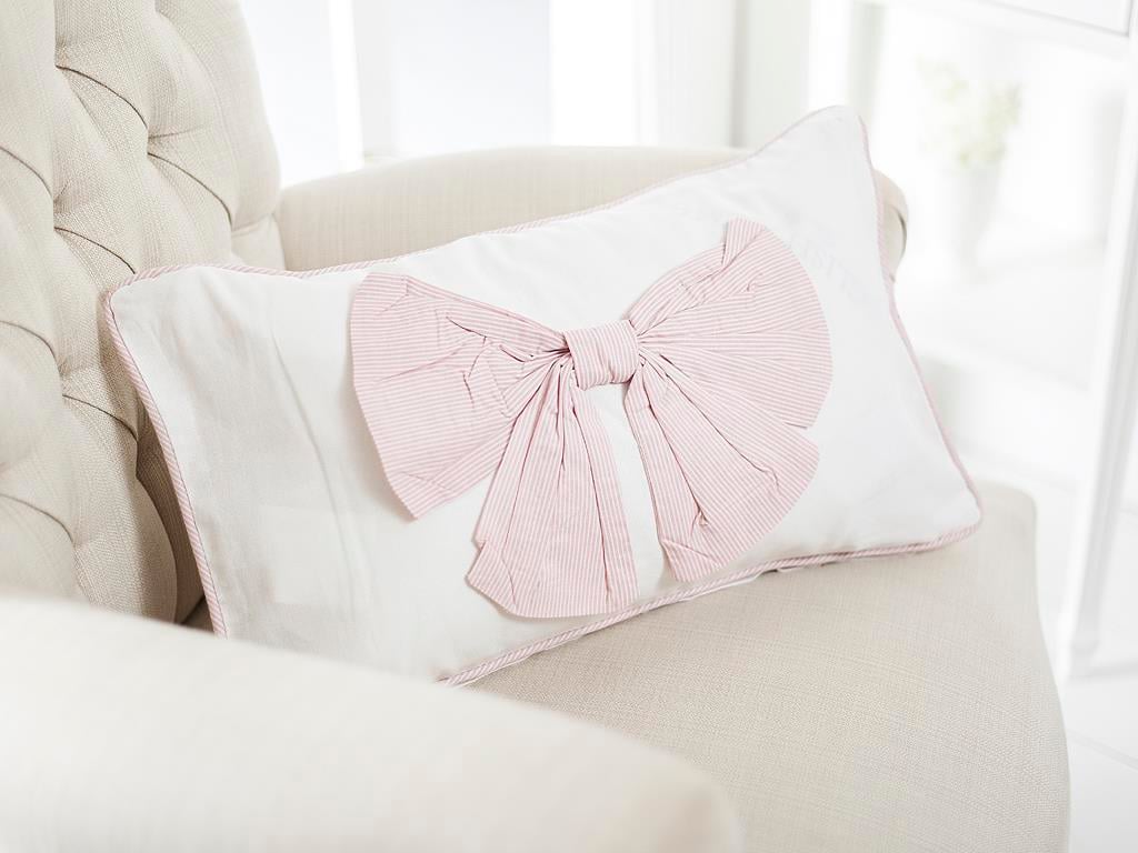 Bow ВЪЗГЛАВНИЦА Бродирани 30x50 cm Pink