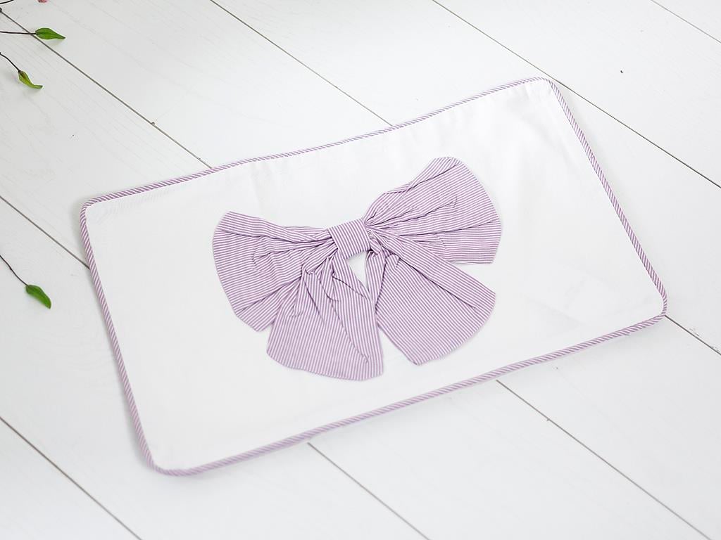 Bow ВЪЗГЛАВНИЦА Бродирани 30x50 cm Purple.