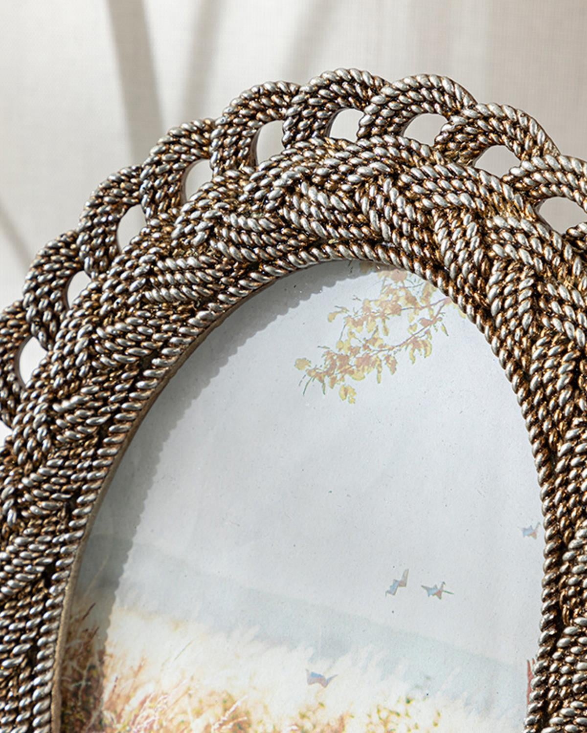 Braid Рамка 10x15 см Сребърен.