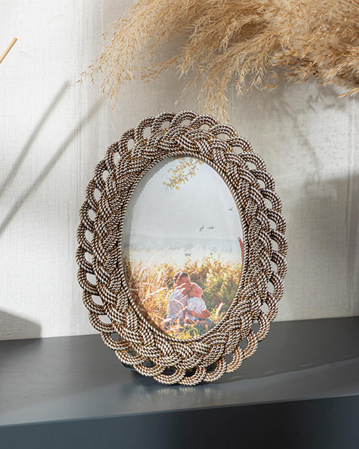 Braid Рамка 10x15 см Сребърен.
