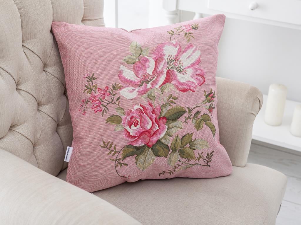 Brier Rose ВЪЗГЛАВНИЦА Панама 45x45 cm Светло розово,