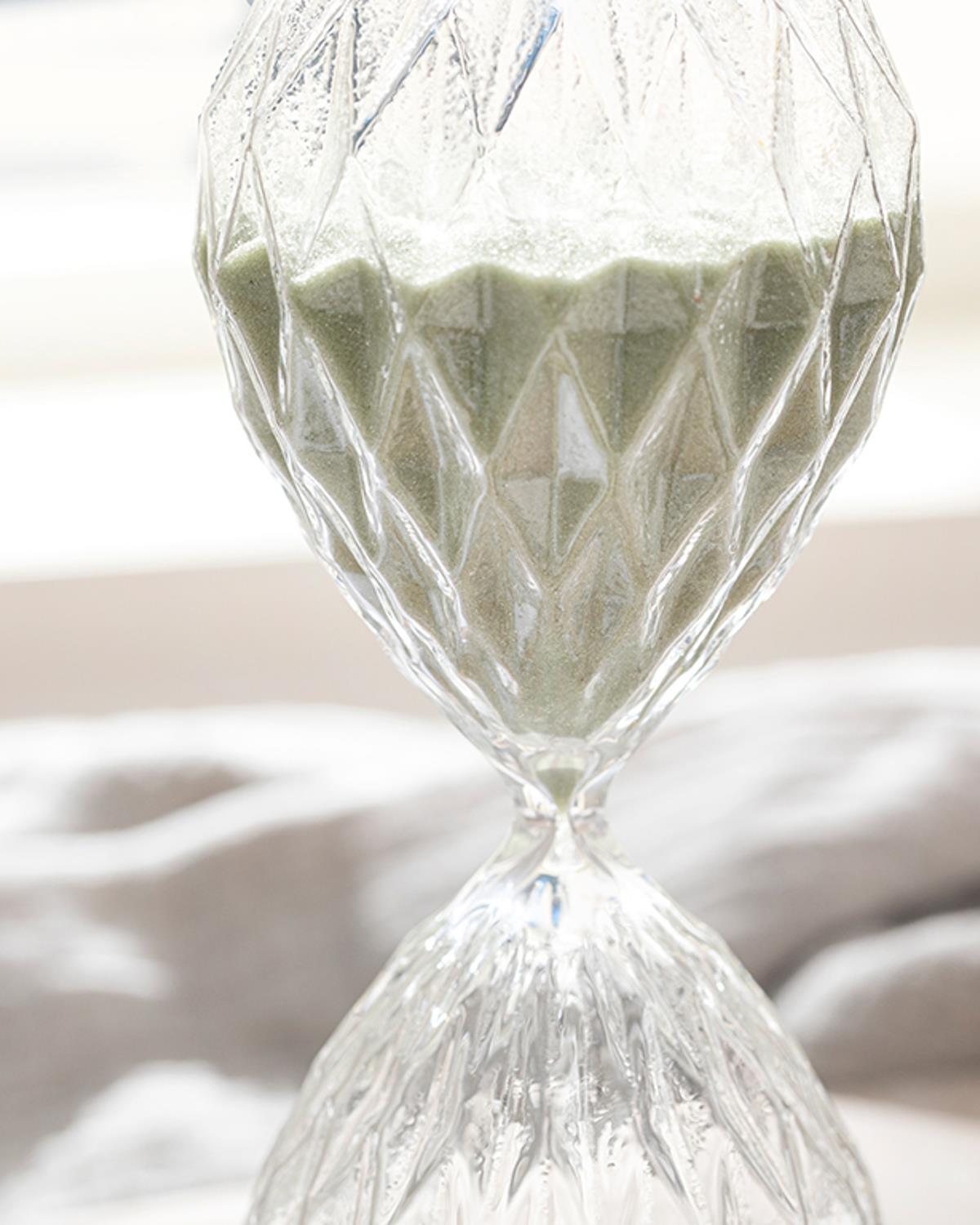 Bright Пясъчен Часовник 30 мин. Стъкло 8x8x20 cm Зелен