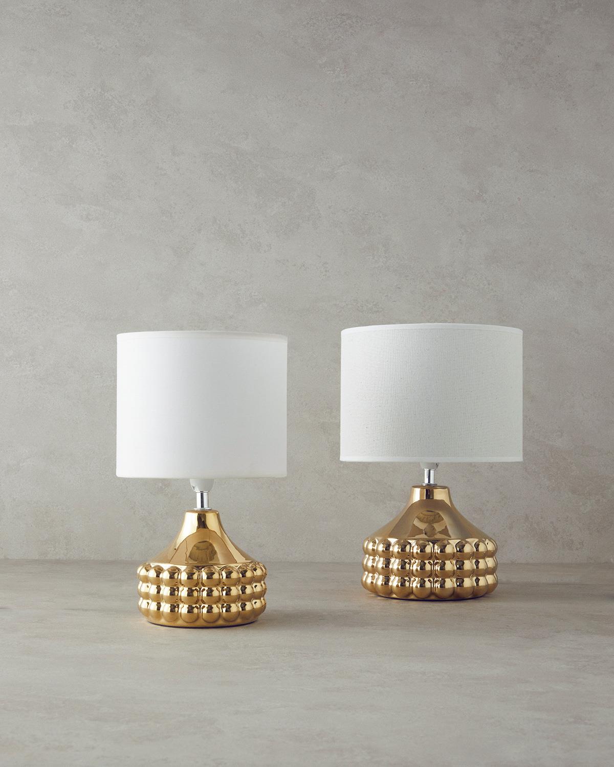 Bruna АБАЖУР Керамичен 29 cm Златно бежово