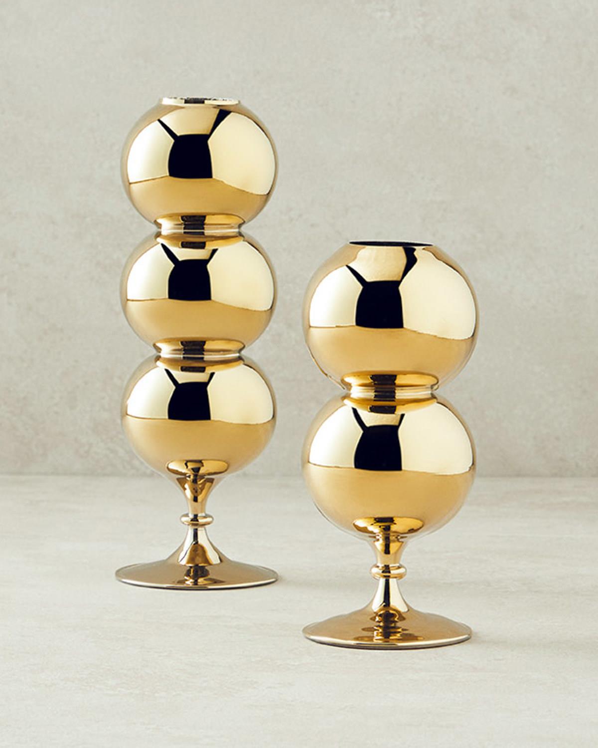 Bubble Ваза Единичен Стъкло 8,5x16,5 см Златен