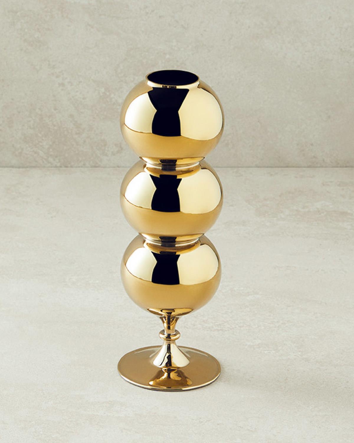 Bubble Ваза Единичен Стъкло 8,5x24,0 cm Златен