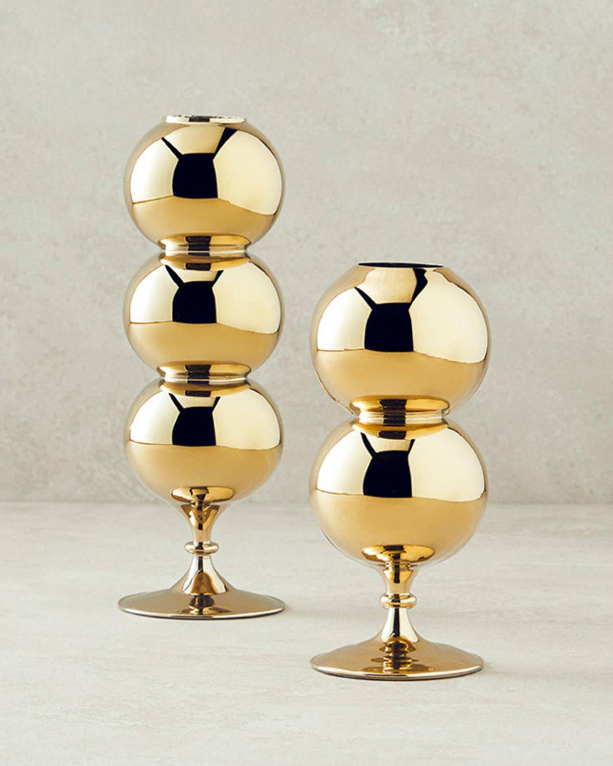 Bubble Ваза Единичен Стъкло 8,5x24,0 cm Златен