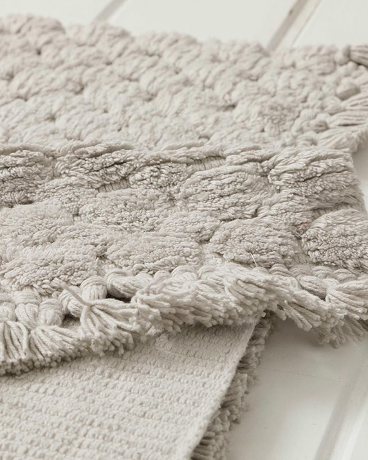 Bubbles Комплект Постелки За Баня 2 бр. Памучен 60x90 + 40x60 см Сив