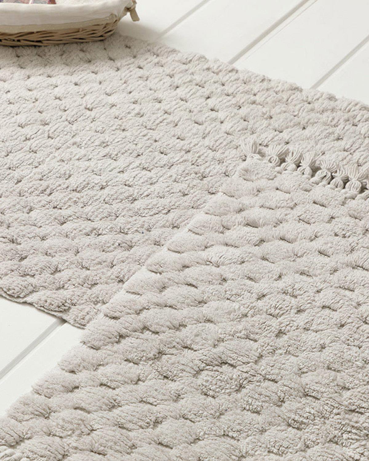 Bubbles Комплект Постелки За Баня 2 бр. Памучен 60x90 + 40x60 см Сив