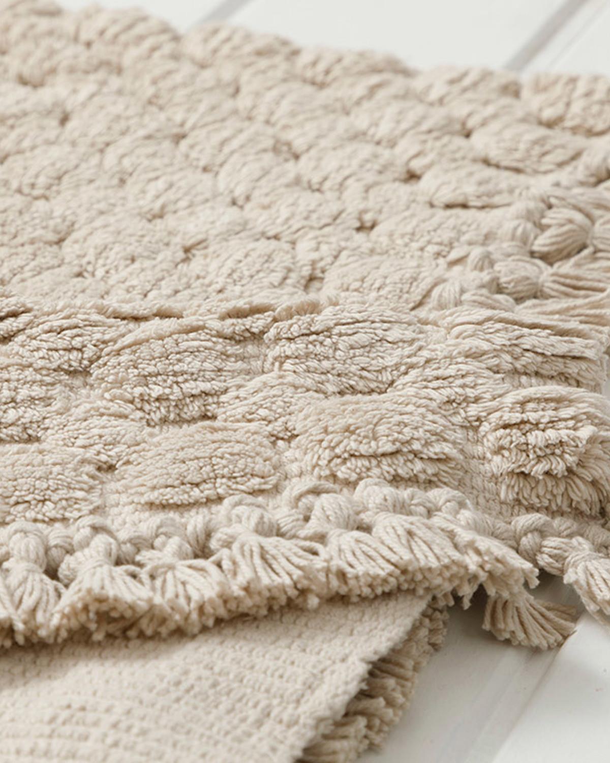 Bubbles Комплект Постелки За Баня 2 бр. Памучен 60x90 + 40x60 см Бежов