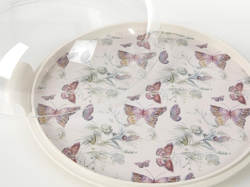Butterflies ФАНУС ЗА КЕКС Единичен Меламин 30 cm Beige