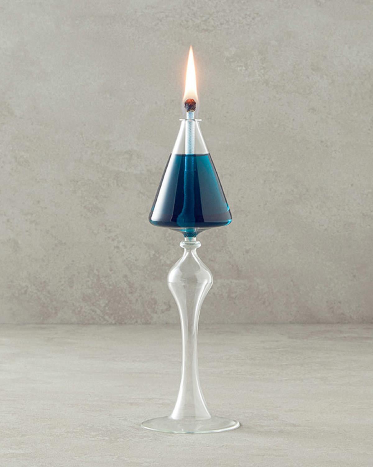 Candlelight Кандило 3 бр. Стъкло 7,5x23,0 см Прозрачен