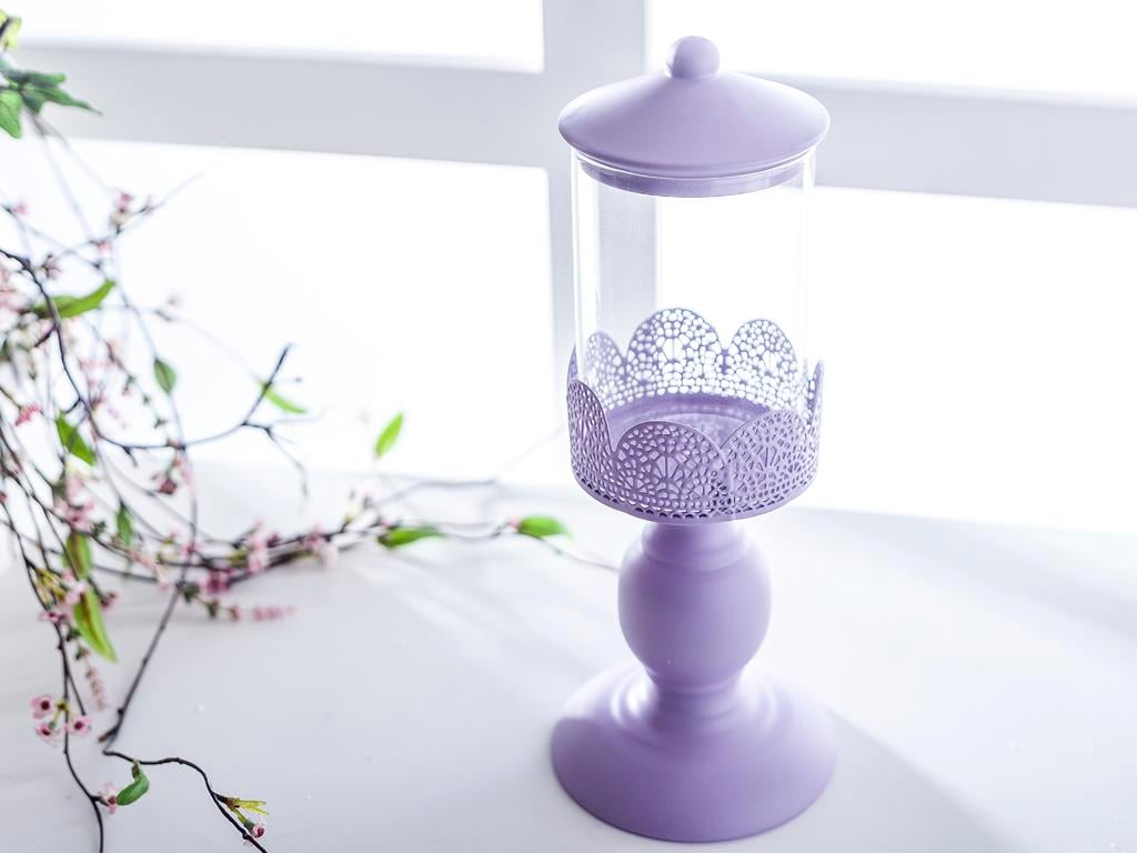 Candy ДЕКОРАТИВНА ЗАХАРНИЦ Голяма Ковано желязо Lilac.