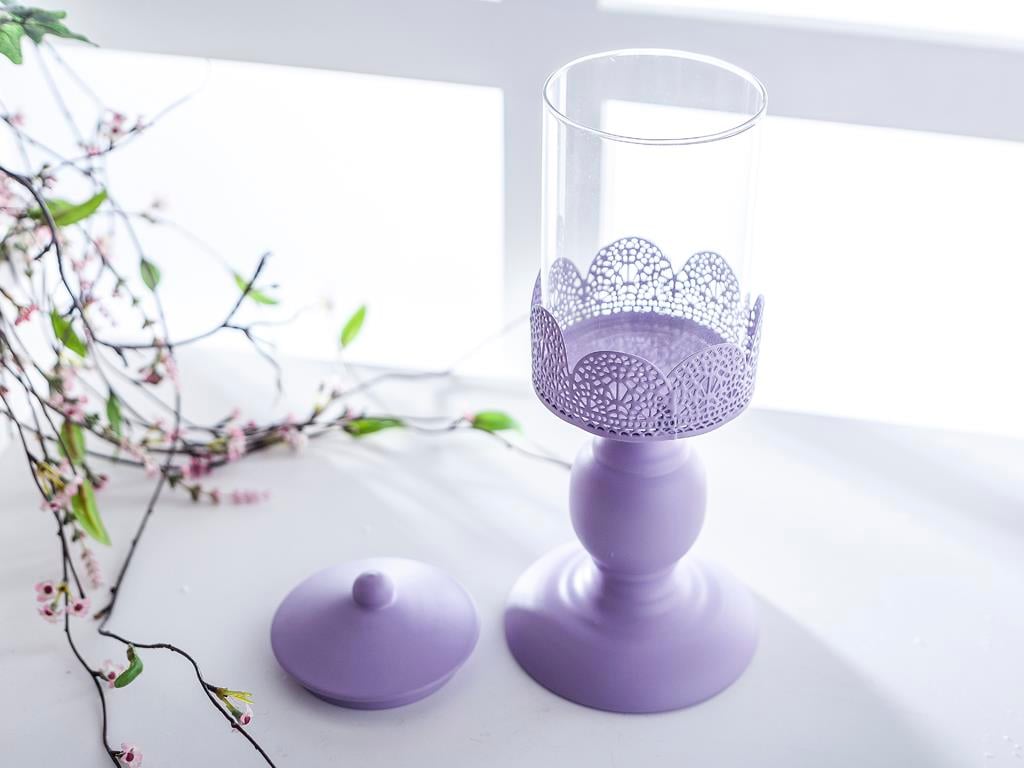 Candy ДЕКОРАТИВНА ЗАХАРНИЦ Голяма Ковано желязо Lilac.