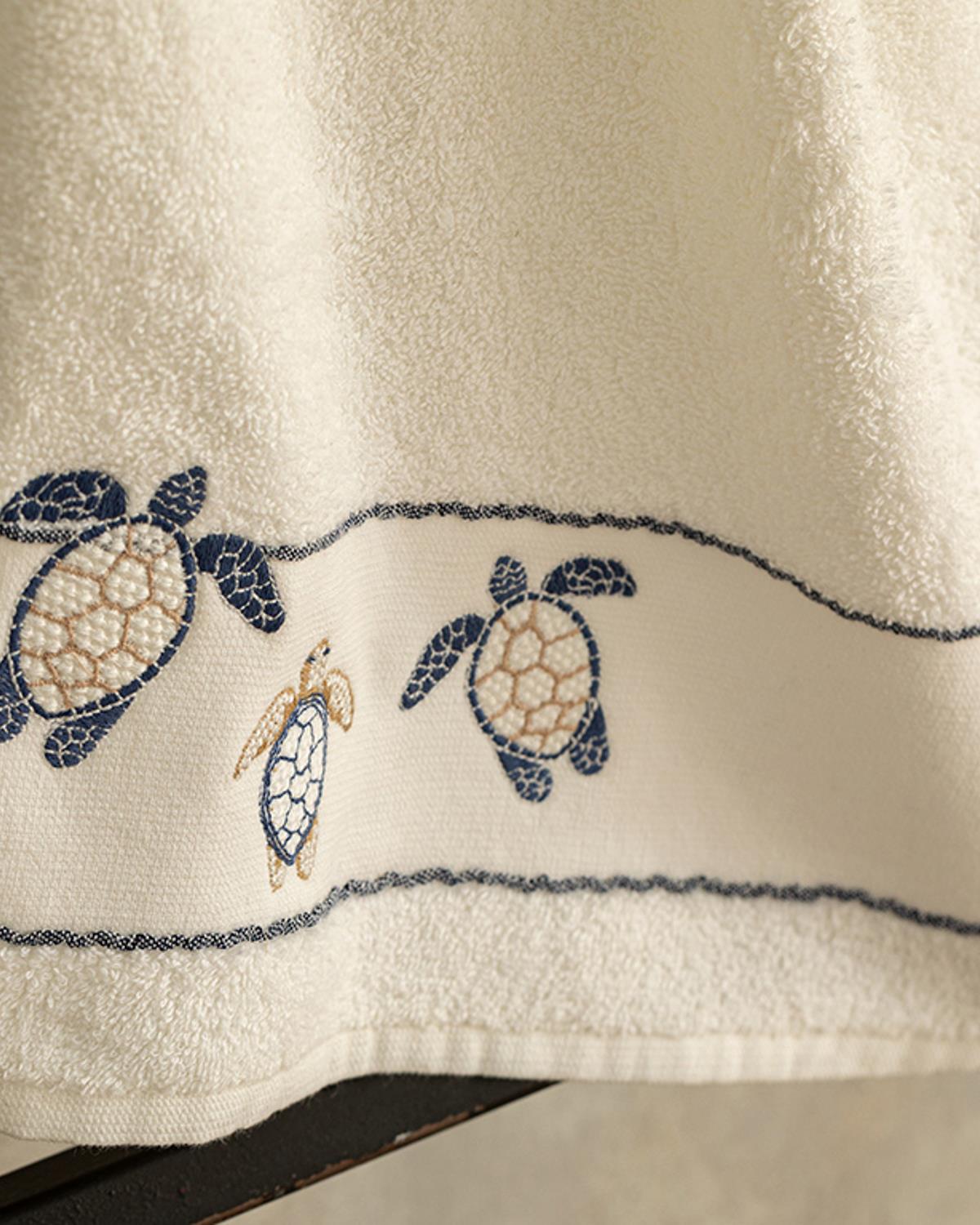 Caretta Кърпа За Лице С бродерия Памучен 50x70 см Бял