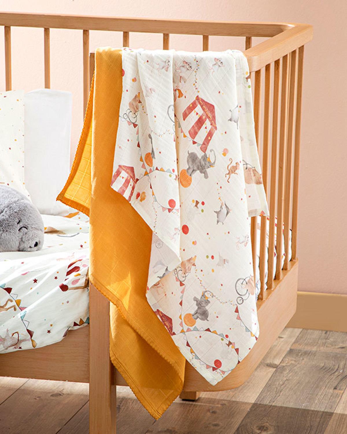 Carnival Бебешки Муселин Комплект 2Бр., Памучен, Горчица, 65 X 65 Cm