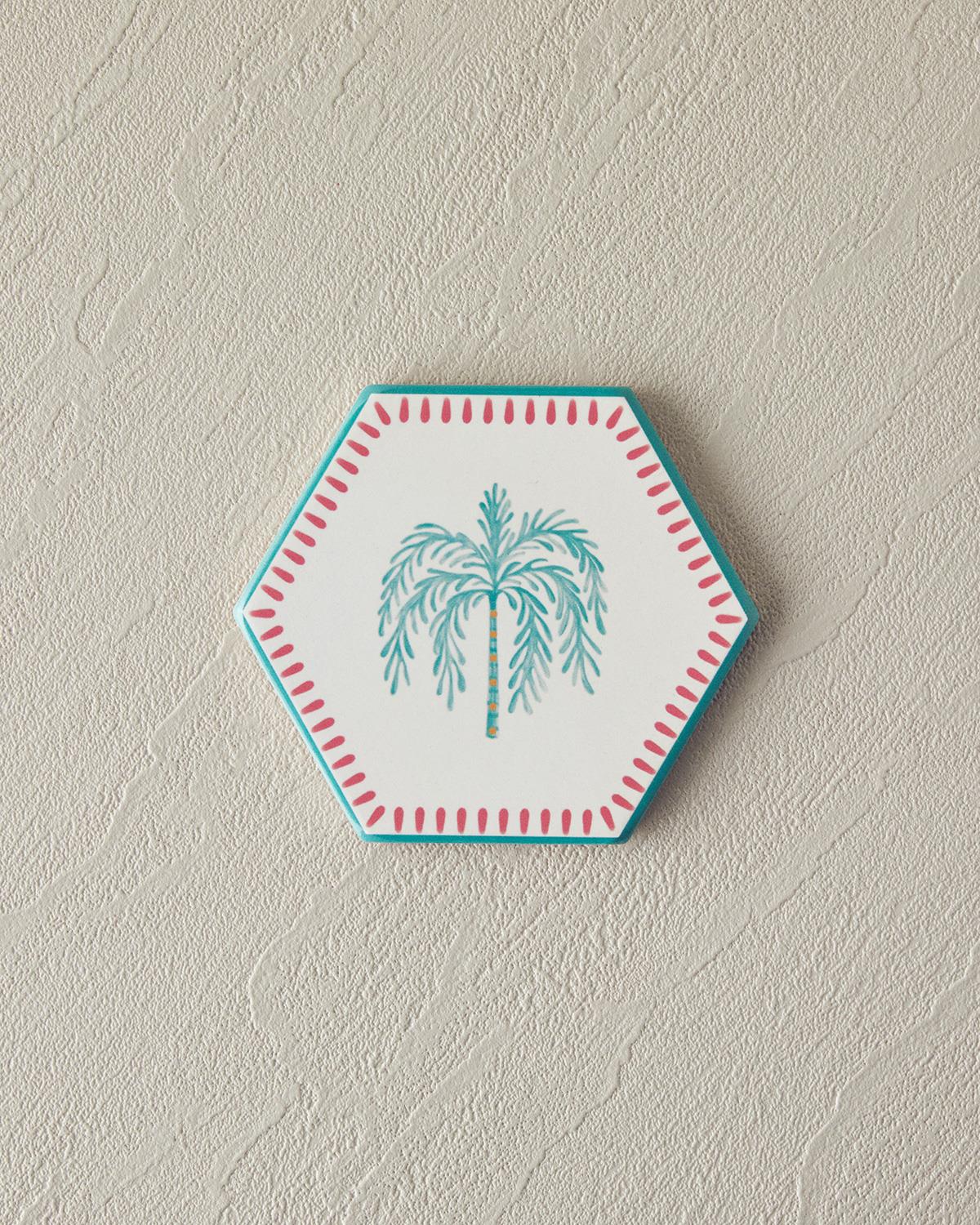 Carnival Tree Подложка За Чаша Керамика 10,8 см Зелен - Розов