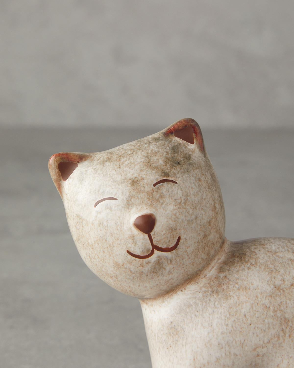 Cats Dolomite Trinket 15 cm Cream