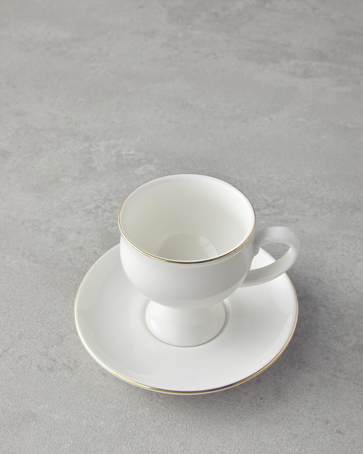 Catty Porcelain 12 Parça 6 Kişilik Coffee Cup Set 90 ml Gold
