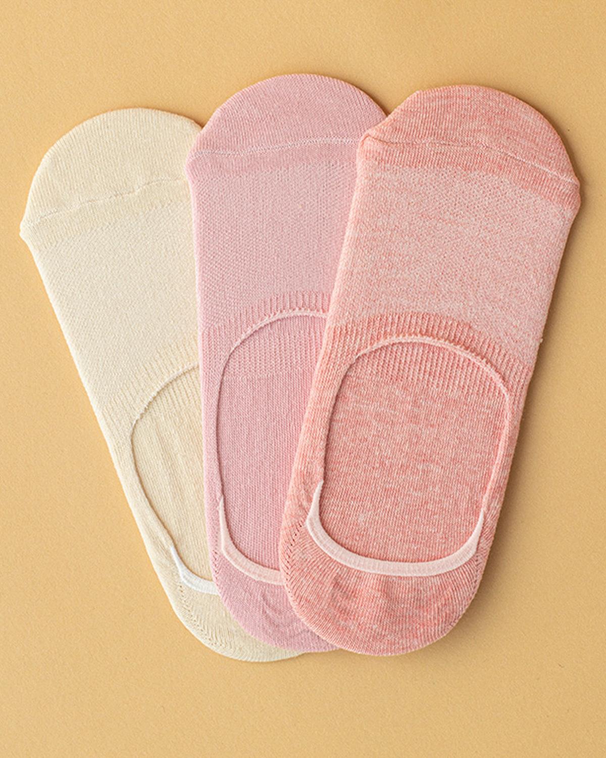 Catty Чорапи Бабет Дамски 3 Бр., Памучен, Розово-Жълто, 36-40