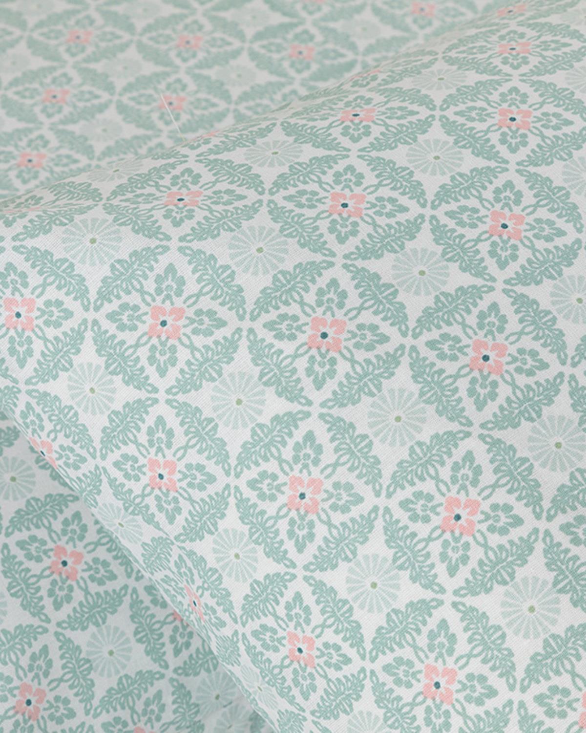 Cell Flower Калъфка За Възглавница 2 бр. Памучен 50x70 см Селадон