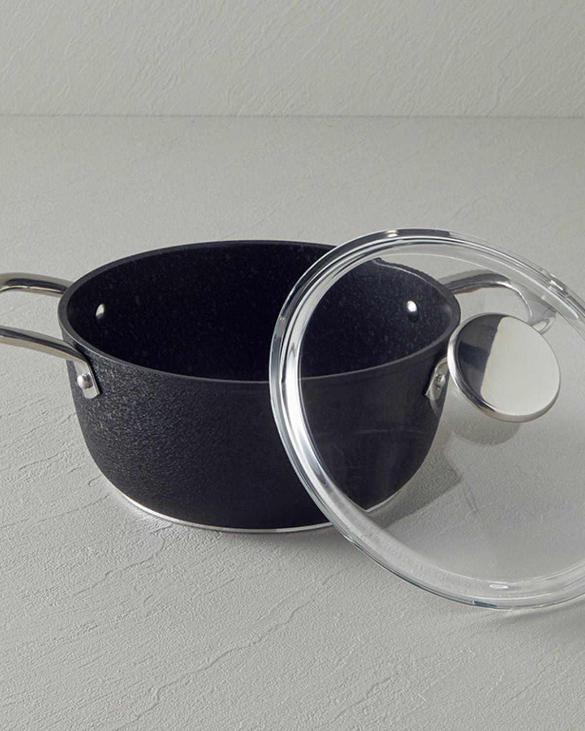 Charm Тенджера Дълбок Алуминий 20 см Черен