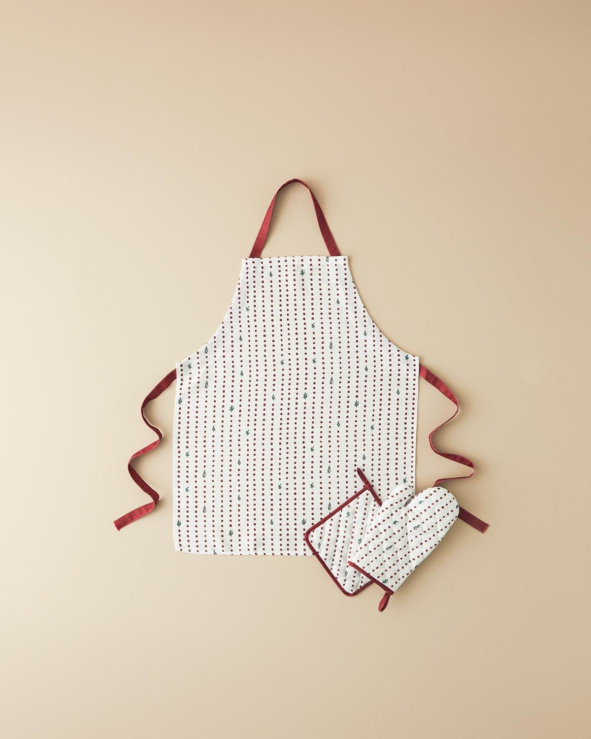 Cheerful Point Кухненски Комплект 2 бр. Полиестер 19x30+20x20 см Бял