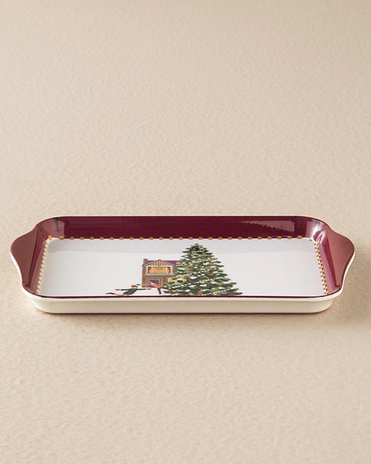 Cheerful Skate Тепсия Меламин 23x14 cm Червен
