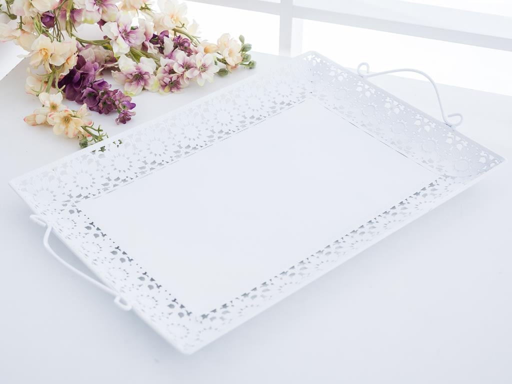 Cherly ТАБЛА Правоъгълна Метален White