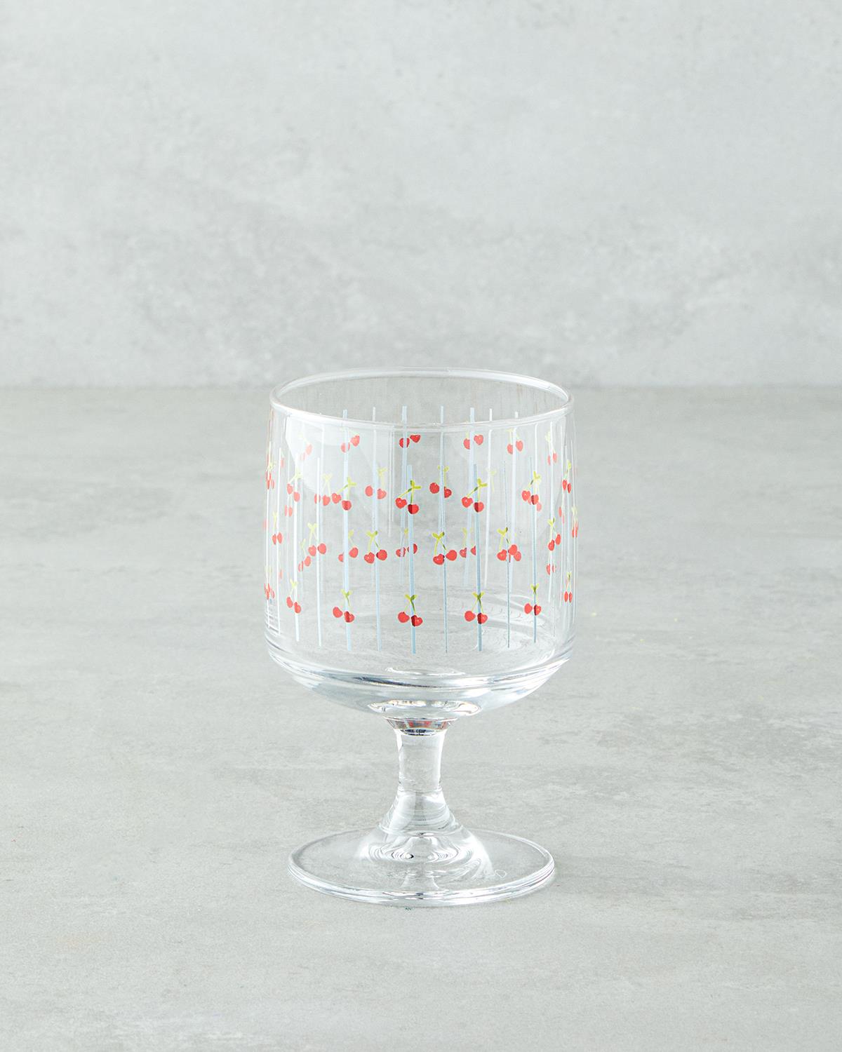 Чаша 3 бр. Стъкло 300 мл Червен