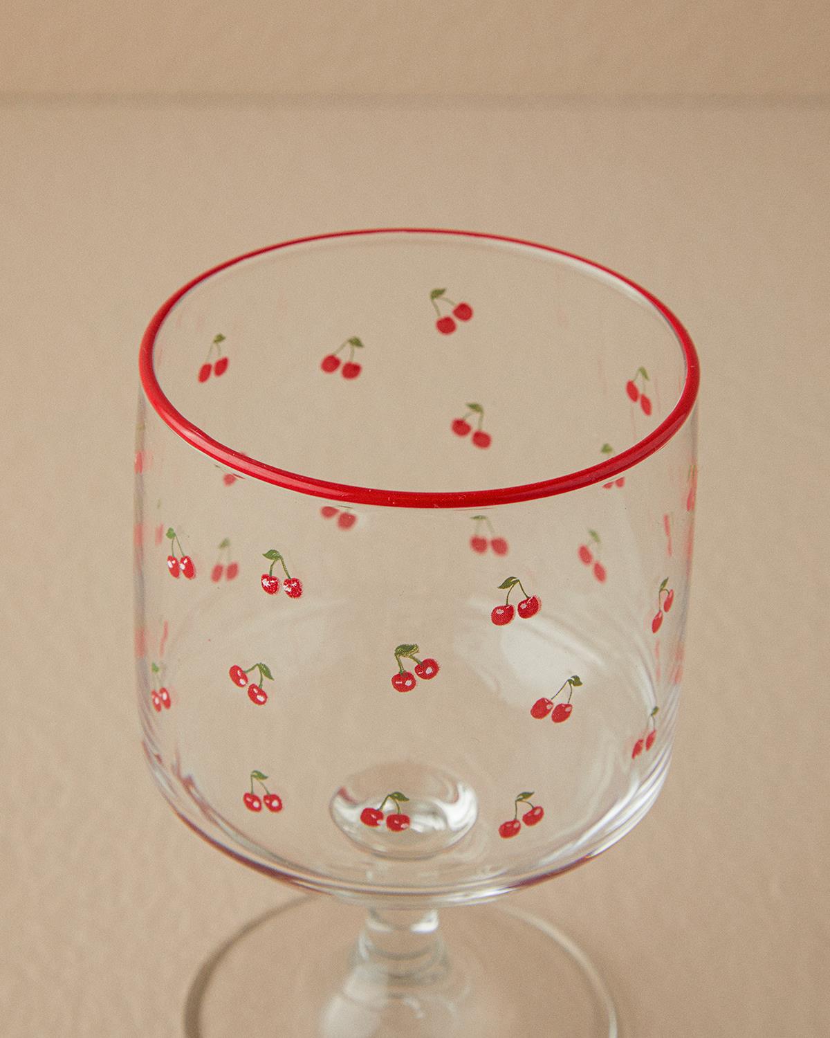 Cherry Чаша 3 бр. Стъкло 300 мл Червен