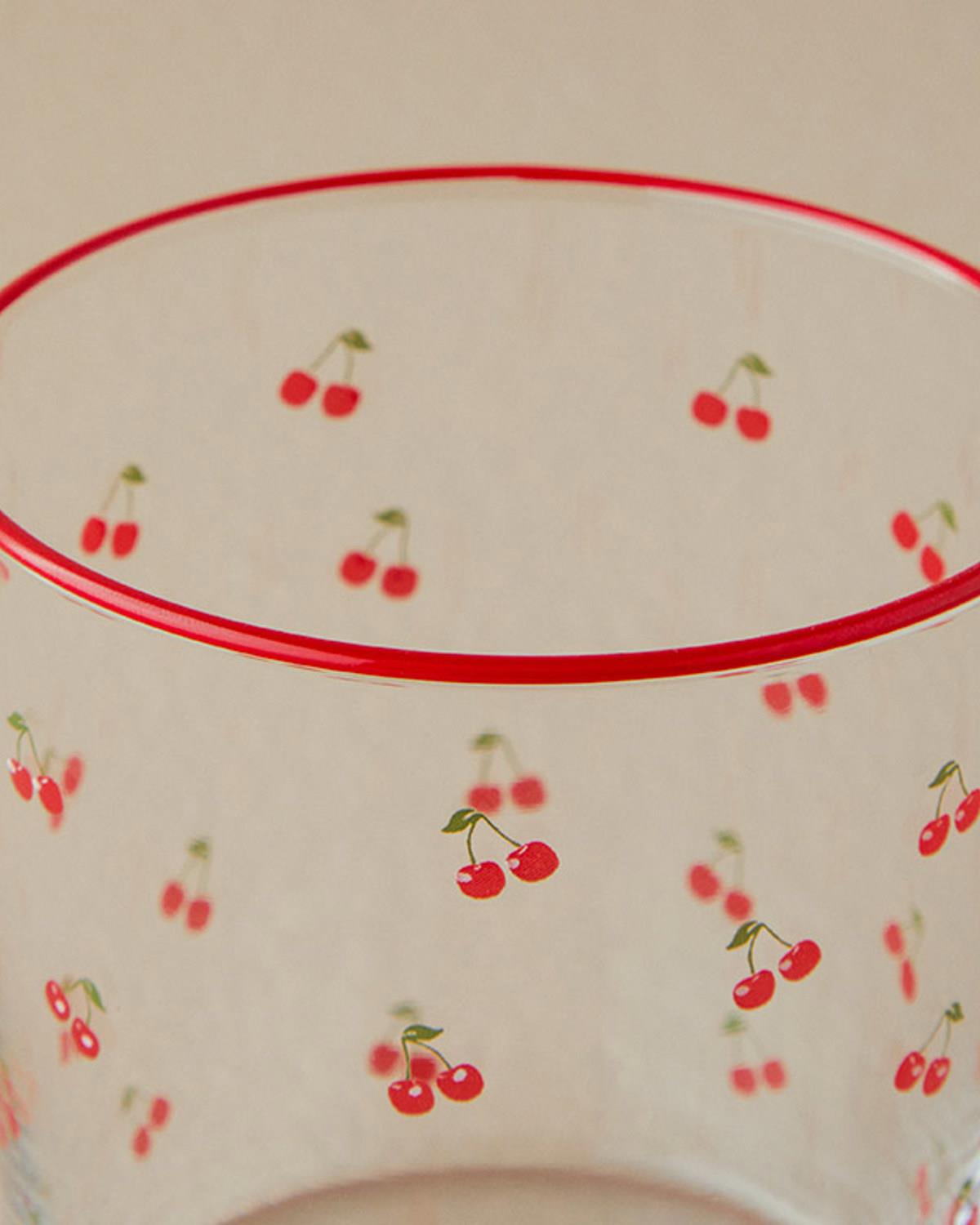 Cherry Чаша 3 бр. Стъкло 380 мл Червен