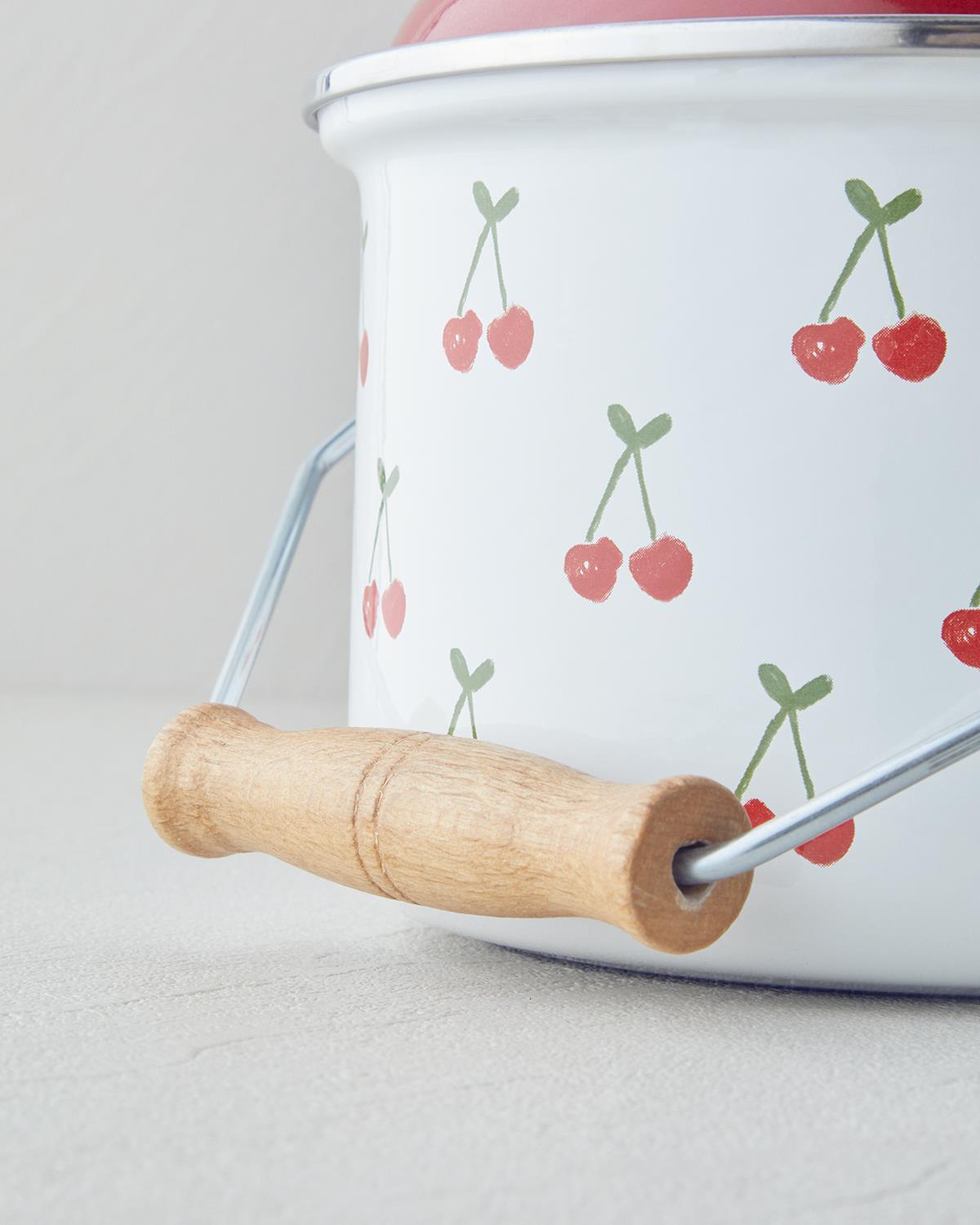 Меден Съд Емайлиран 28x3.5 см Червен