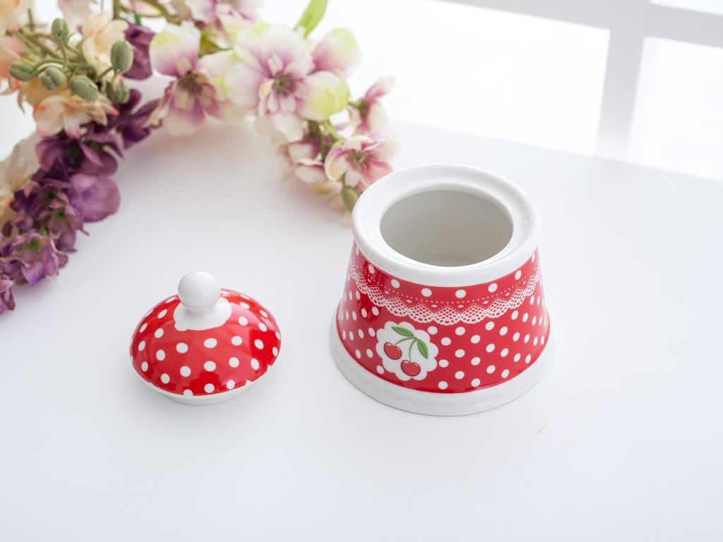 Cherry Захарница Керамичен Red