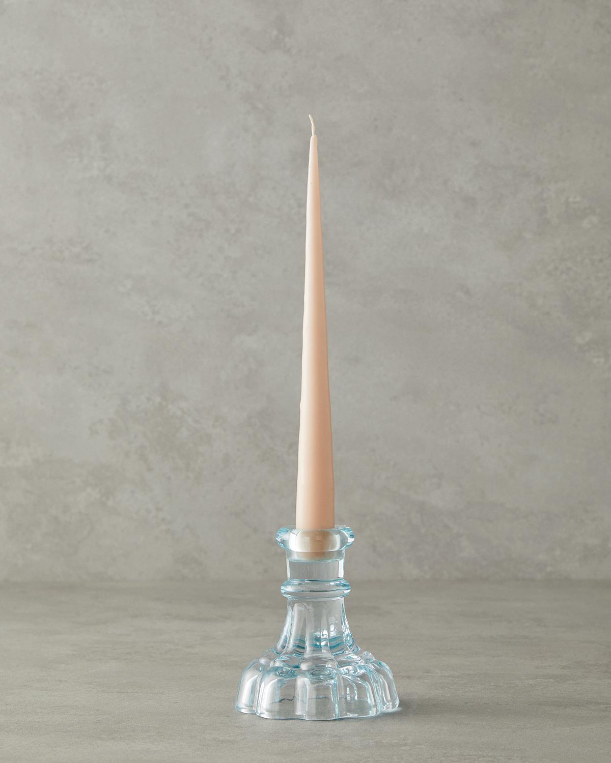 Chris Свещник Стъкло 10,5 см Син