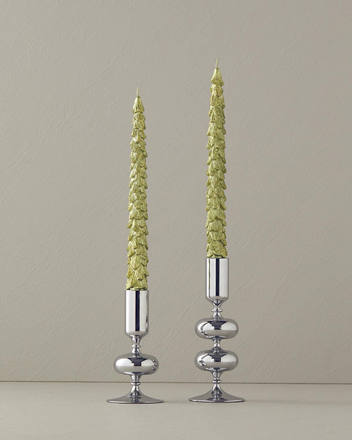 Christmas Tree Свещ 2 бр. 26,4x5,7x3,5 см Зелен