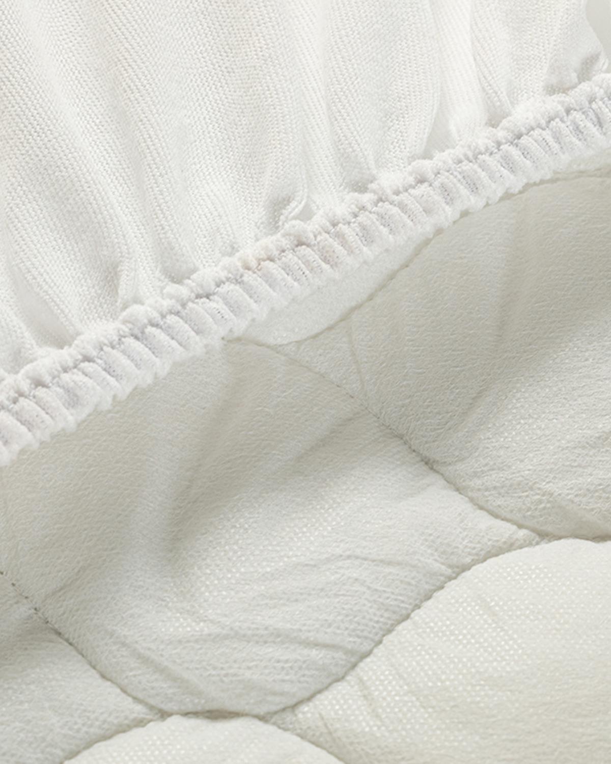 Classy Протектор За Матрак Двоен С ватиран пълнеж 180x200 + 30 см Бял