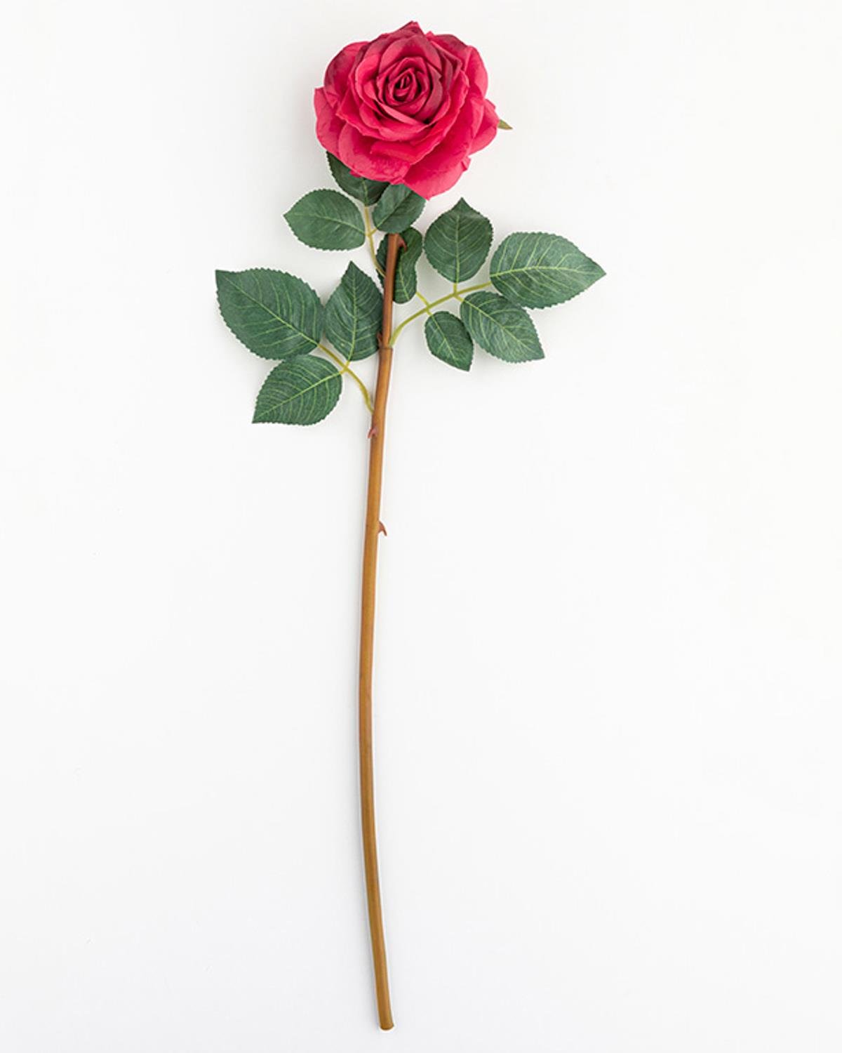 Classy Rose Изкуствено Цвете Един Стрък Пластмаса 64 см Червен