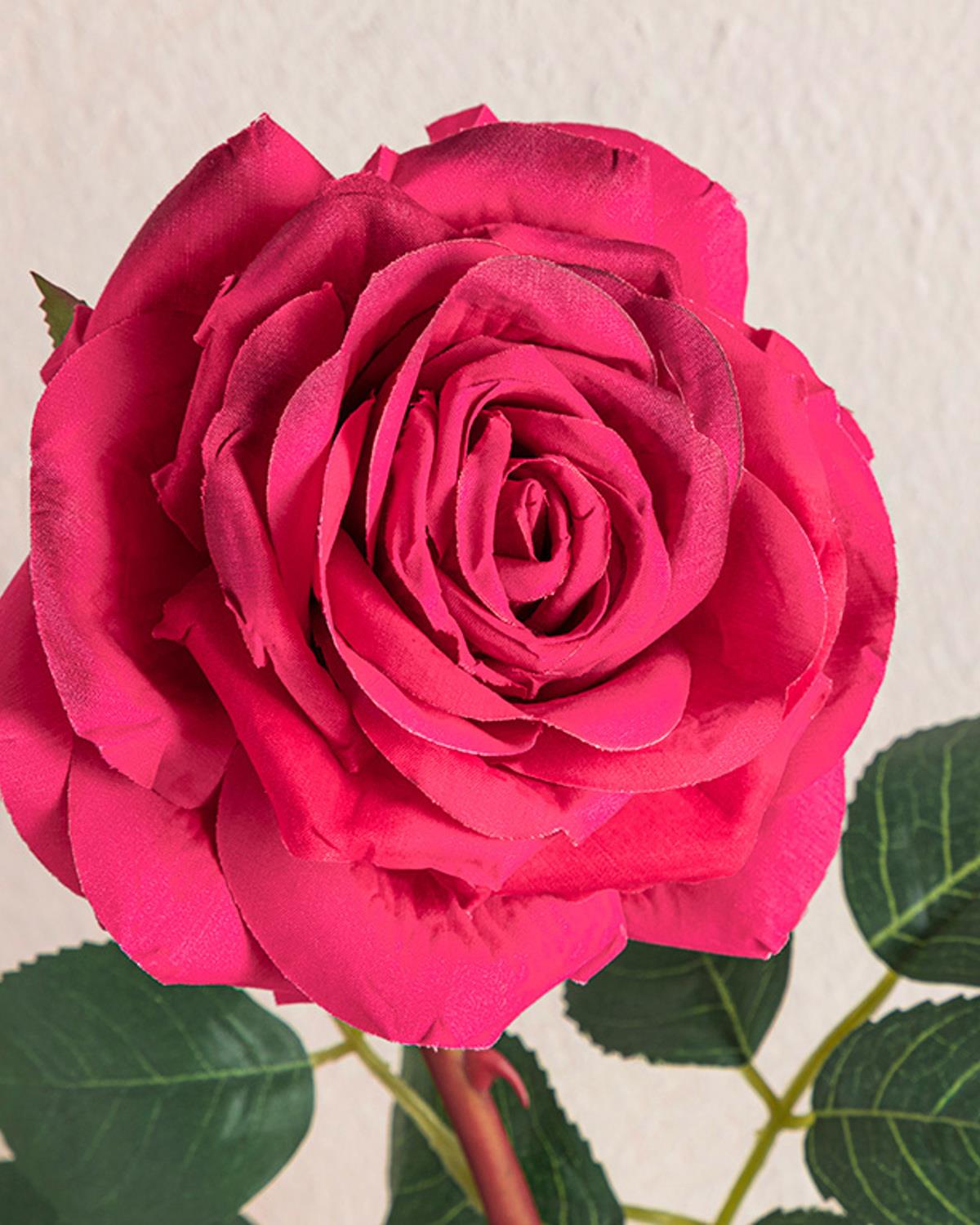 Classy Rose Изкуствено Цвете Един Стрък Пластмаса 64 см Червен