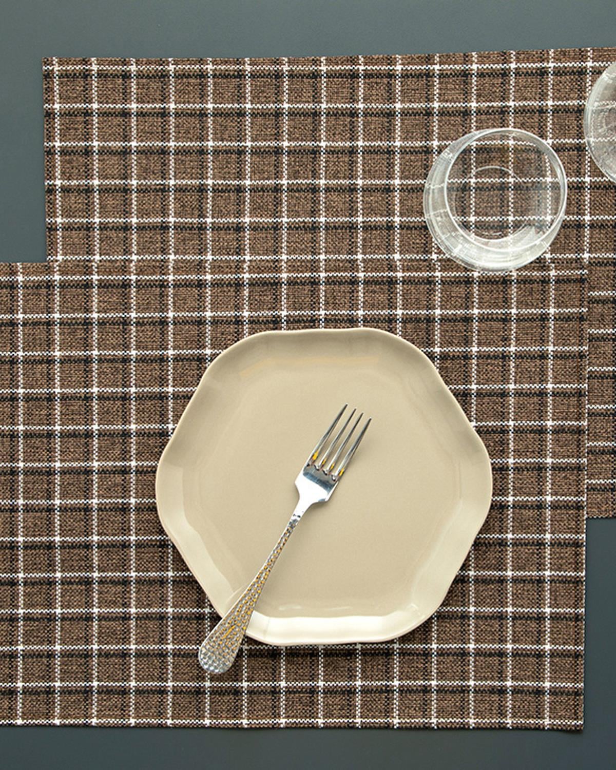 Claudia Американзки Сервиз 2Бр., Полиестер, Кафяво, 30 X 45 Cm