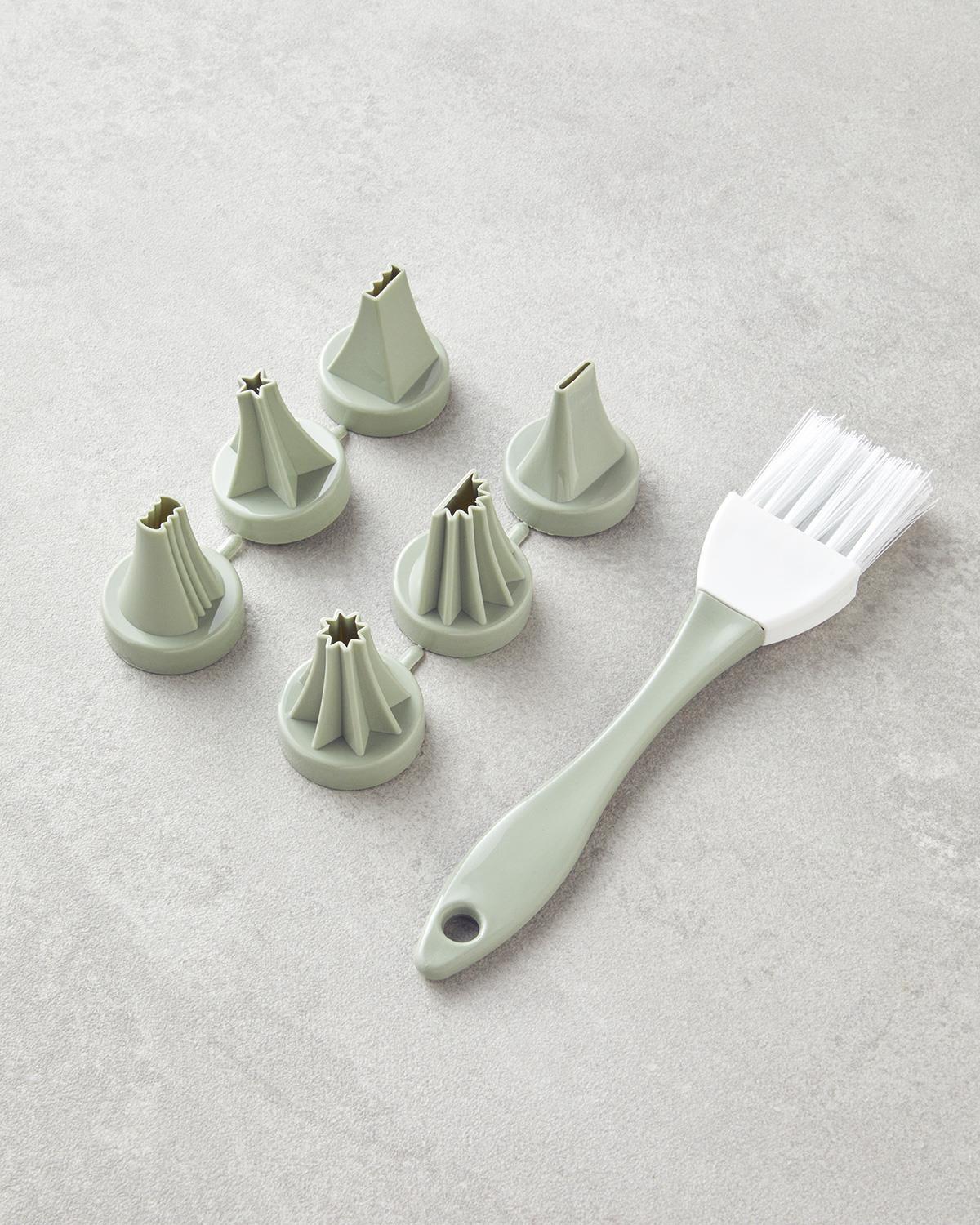 Colessa Кухненски Прибори 6 части Пластмаса 16,5x23,5 см Зелен
