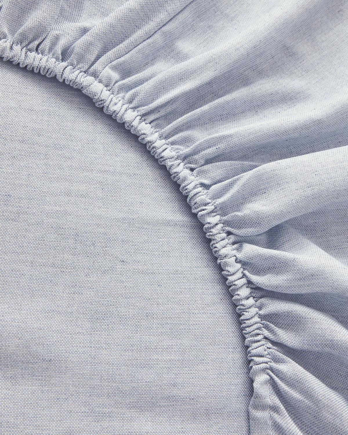 Comfy Plain Спален Комплект Единичен Оксфорд Багрени нишки 160x220 см Син - Бежов