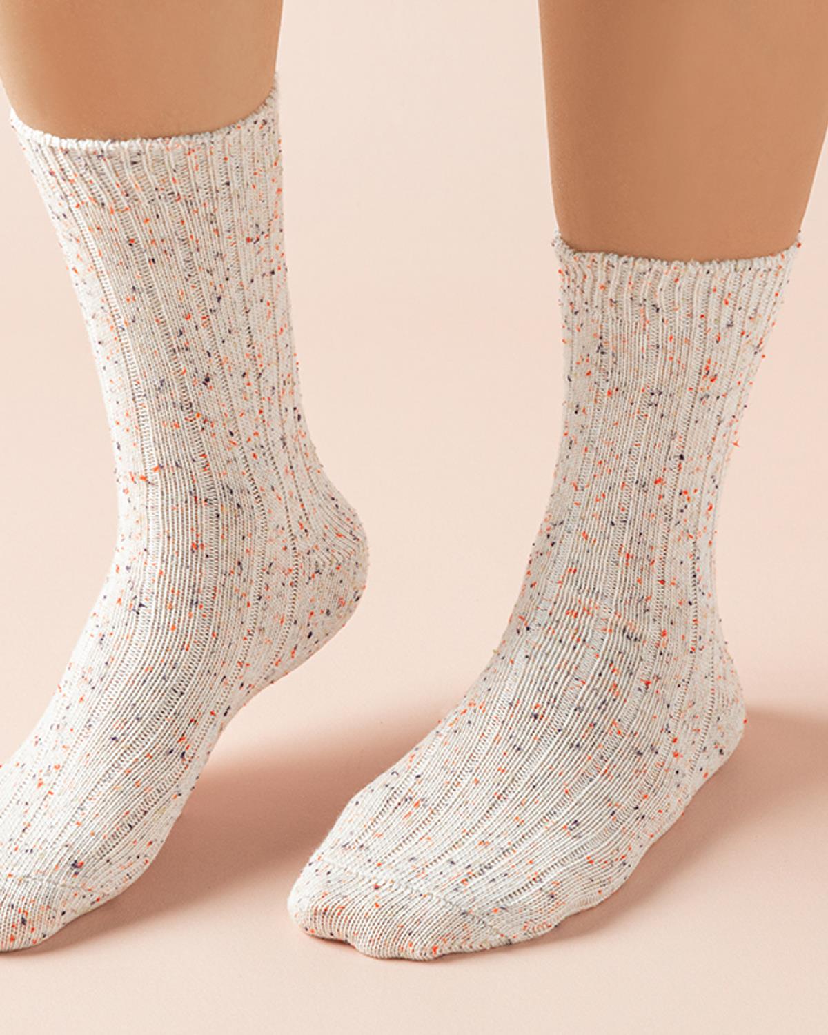 Cool Дълги Чорапи Жена Памук 36-40 Екрю