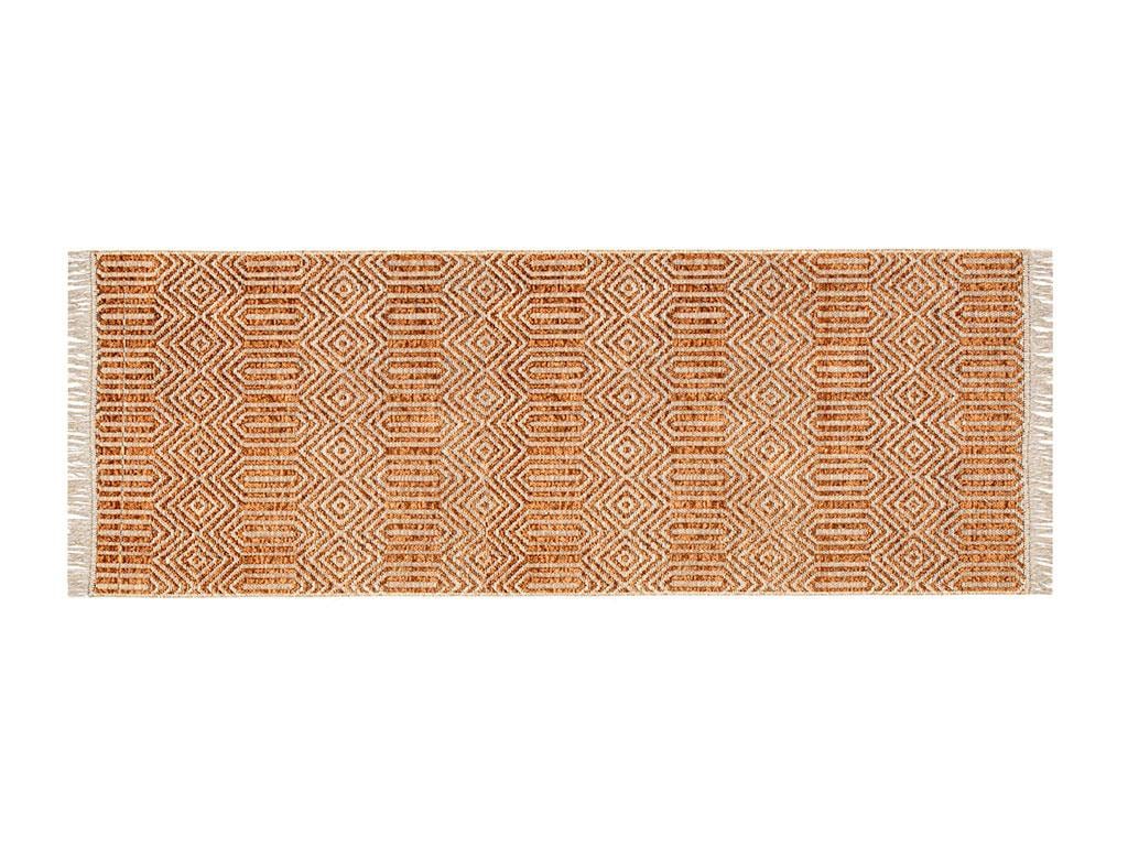 Cool Geometric КИЛИМ Şönil-Jüt 80x250 cm Terracotta