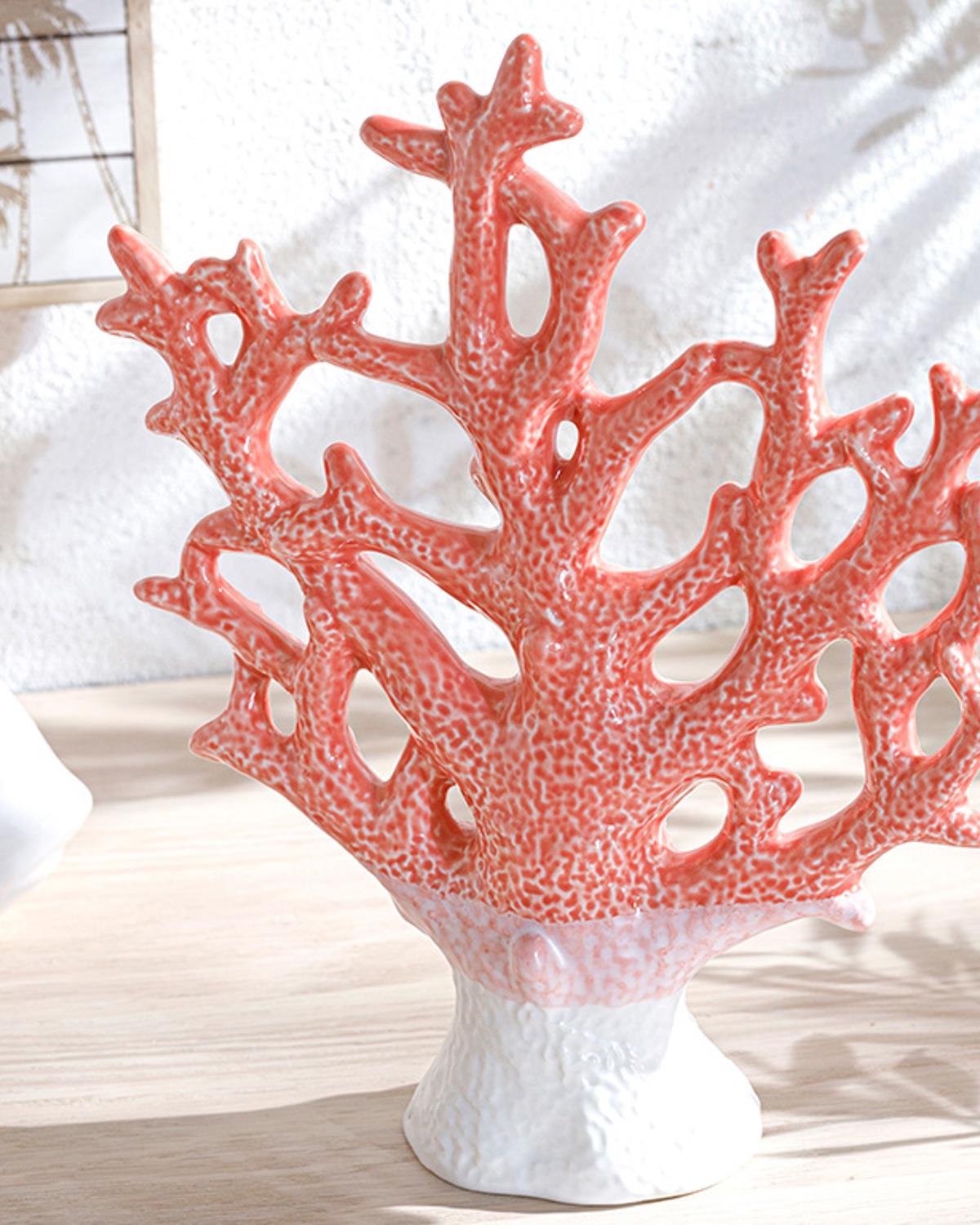 Coral Декоративен Предмет 23x7,4x27 см Оранжев