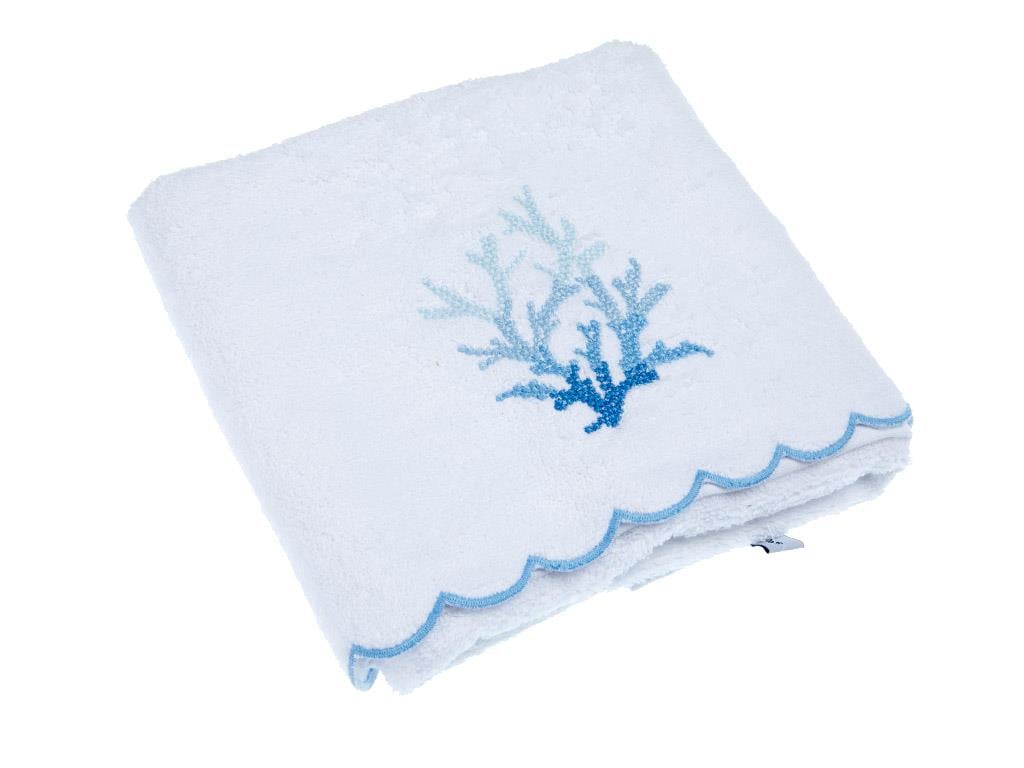 Coral ХАВЛИЯ ЗА ЛИЦЕ Бродирани 50x80 cm White-Blue