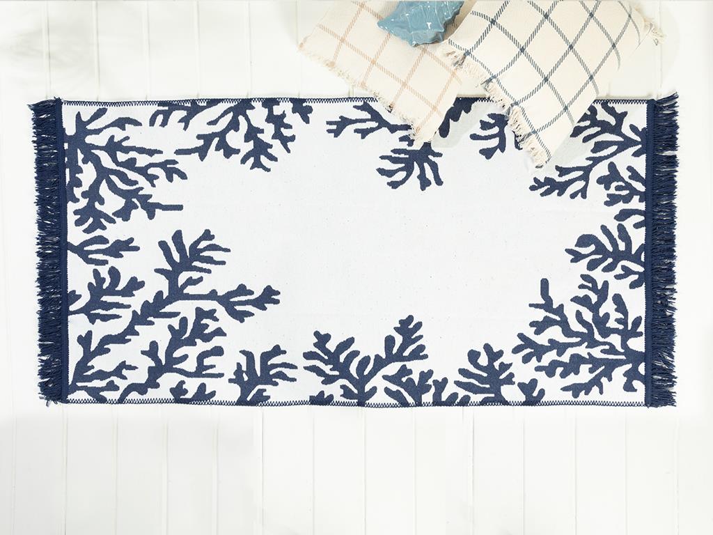 Coral КИЛИМ Тъкан 60x100 cm Тъмно синьо